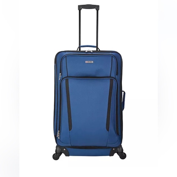 $239 TAG Freehold  28”Softside Spinner Luggage Suitcase DEEP BLUE travel bag - Picture 1 of 15